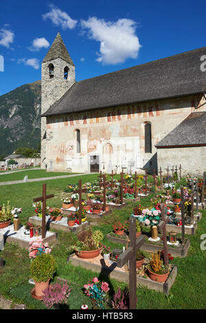 Les fresques de l'église de San Vigilio dans Pinzolo, "Danse de mort" peint par Simone Baschenis d Averaria Pinzolo, Trentin, Italie Banque D'Images