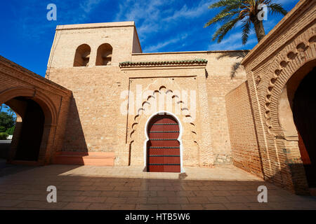 La Koutoubia a terminé 1199 avec un carré minaret Berbère, Marrakech, Maroc Banque D'Images