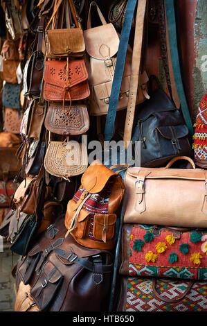 Boutiques de la Médina Kasbah, Marrakech, Maroc Banque D'Images