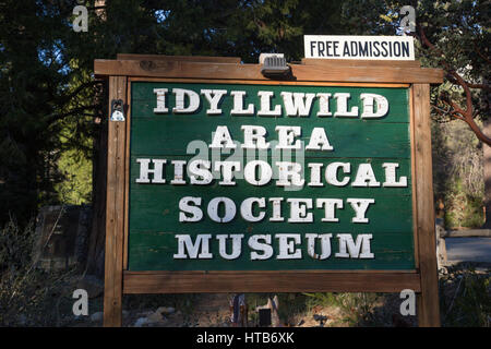 Le Musée de la Société historique de la région de Idyllwild Banque D'Images