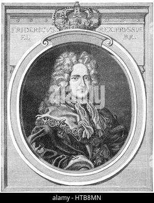 Frederick I, 1657 - 1713, le premier roi de Prusse Frédéric III, Électeur de Brandebourg, Banque D'Images
