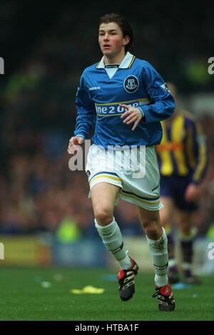 JOHN OSTER Everton FC 15 février 1999 Banque D'Images