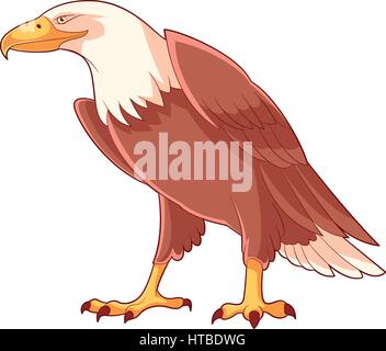 Cartoon Smiling Eagle Illustration de Vecteur