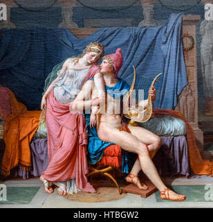 Les Amours de Paris et d'Hélène (Les amours d'Hélène et Paris) par Jacques-Louis David, huile sur toile, 1788. Détail d'une peinture, plus HTBGW3. Banque D'Images