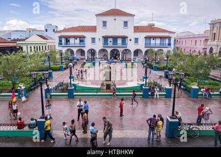 Santiago de Cuba, Cuba le 4 janvier 2016 : vue sur la place principale Banque D'Images