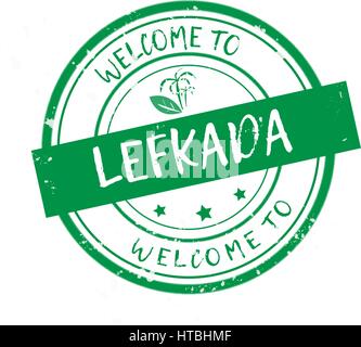 Bienvenue à Lefkada Illustration de Vecteur