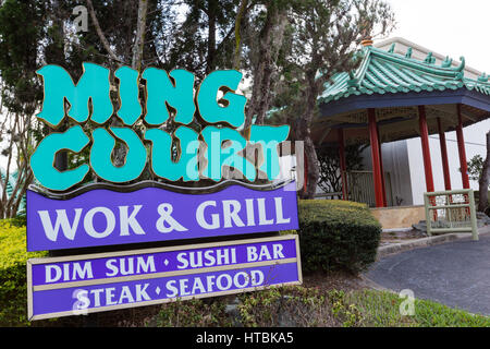 Ming Court restaurant touristique populaire sur International Drive à Orlando en Floride. Banque D'Images