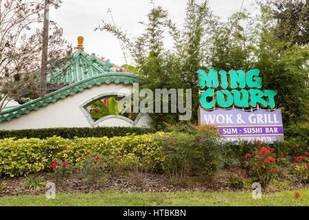 Ming Court restaurant touristique populaire sur International Drive à Orlando en Floride. Banque D'Images