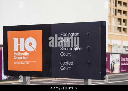 Développement Trimestre Hallsville, Canning Town, Londres, Angleterre, Royaume-Uni Banque D'Images