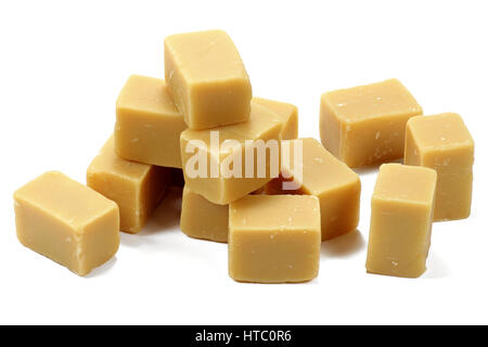 Fudge isolé sur fond blanc Banque D'Images