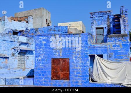 L'Inde maisons bleu à Jodhpur Rajasthan Banque D'Images