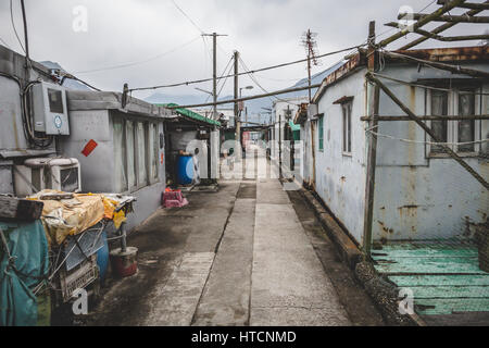 Des maisons sur pilotis à Tai O, Hong Kong Banque D'Images