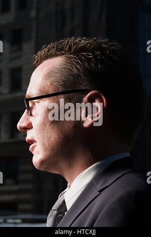 Profil d'un businessman Banque D'Images