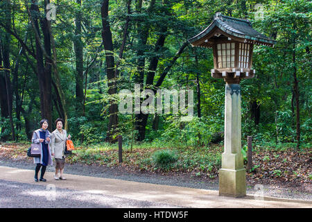 Meiji Jingu, un des plus célèbres et importants temples à Tokyo, Japon. Banque D'Images