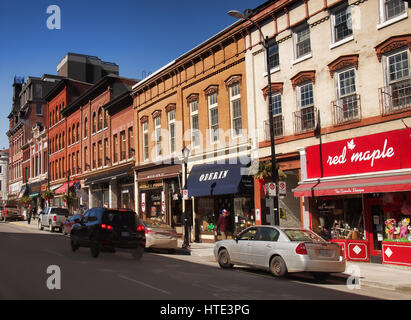 Kingston, Ontario, Canada, mars 8,2017. Brock Street dans le centre-ville de Kingston, Ontario, Canada Banque D'Images