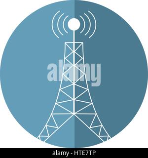 Les pylônes d'ombre connexion diffusion Illustration de Vecteur