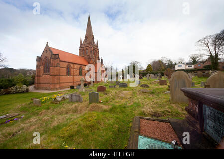 St Bartholomew's Church à Thurstaston, Wirral, SE, UK Banque D'Images