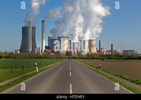 RWE lignite, Niederaußem, Bergheim, Rhénanie du Nord-Westphalie, Allemagne, Banque D'Images