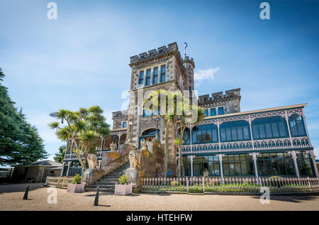 Larnach Castle, parc et château, Dunedin, Otago Peninsula, Southland, Nouvelle-Zélande Banque D'Images