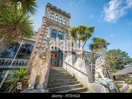 Larnach Castle, parc et château, Dunedin, Otago Peninsula, Southland, Nouvelle-Zélande Banque D'Images