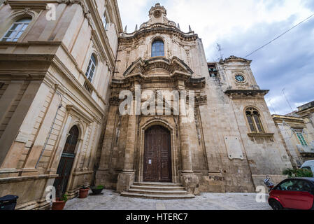 Église de l'Immaculée Conception sur l'île d'Ortygie, partie historique de la ville de Syracuse, l'angle sud-est de l'île de la Sicile, Italie Banque D'Images