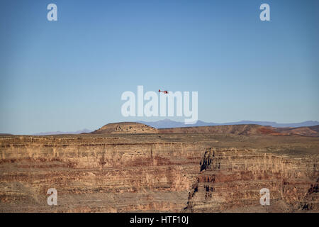 Vol en hélicoptère au Grand Canyon Rive Ouest - Arizona, USA Banque D'Images