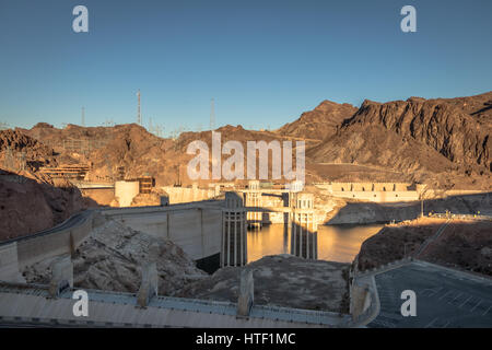 Le Barrage Hoover, à l'Arizona - Frontière Nevada, USA Banque D'Images