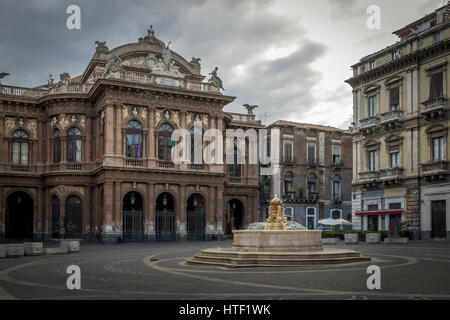 Théâtre Bellini de Catania - Sicile, Italie Banque D'Images