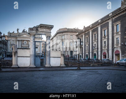 Amphithéâtre romain à Catane - Sicile - Italie Banque D'Images