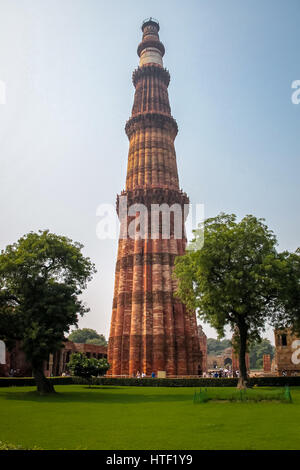 Qutb Minar - New Delhi, Inde Banque D'Images