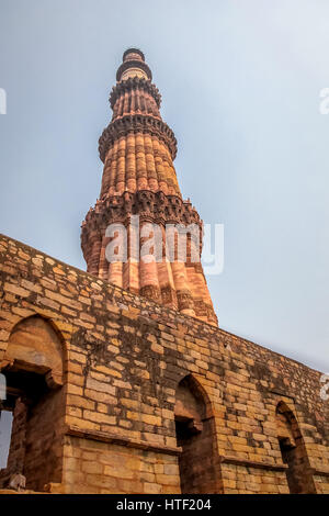 Qutb Minar - New Delhi, Inde Banque D'Images