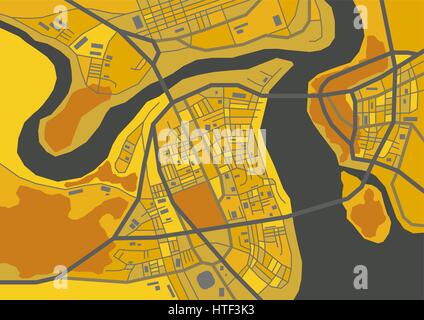 Plan de la ville de décoration vectorielle Illustration de Vecteur