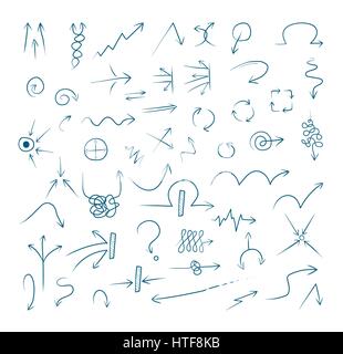 Doodle arrow icons set Illustration de Vecteur