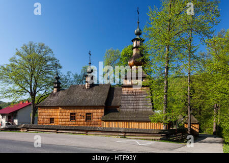 19 ème Eglise grecque-catholique de Saint Michel Archange dans Ropica Gorna, la Pologne, l'Europe. Banque D'Images