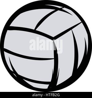 Volley-ball icône dans le style cartoon vector illustration isolé Illustration de Vecteur