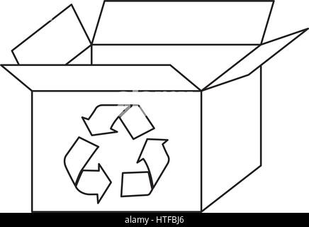 La figure de dialogue ouverte avec l'icône Symbole de recyclage Illustration de Vecteur