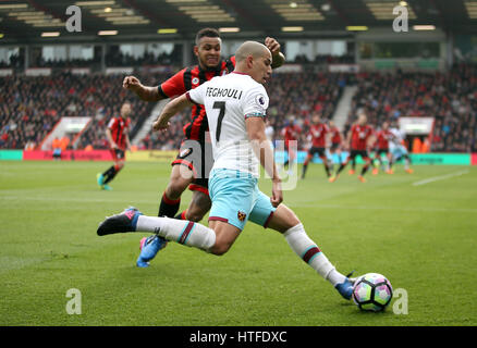 West Ham United's Sofiane Feghouli en action au cours de la Premier League match au stade de vitalité, de Bournemouth. Banque D'Images