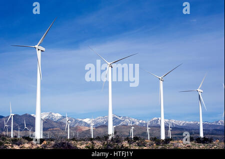 Windmill farm à Palm Desert près de Palm Springs, CA Banque D'Images