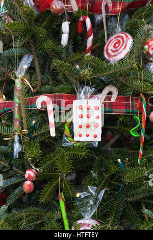 Canne de Noël décorations de noël. Banque D'Images