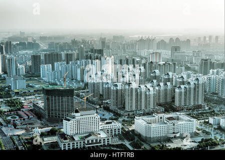 Vue aérienne de la zone résidentielle de grandes villes Banque D'Images