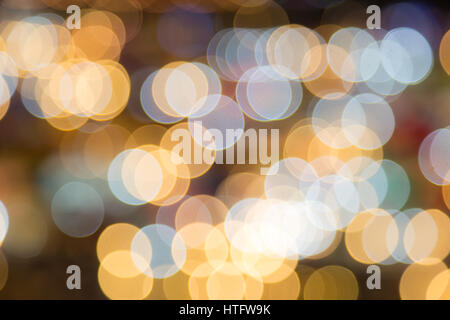 Abstract background bokeh circulaire de lumière de nuit. Banque D'Images