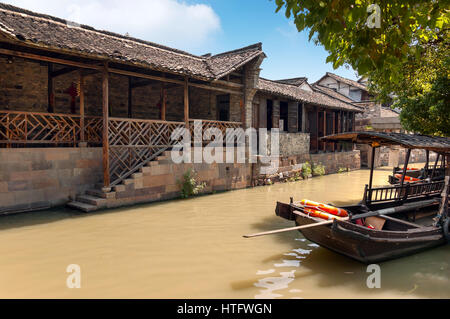 La Chine, l'Xizha Jangsu, ancien village Banque D'Images