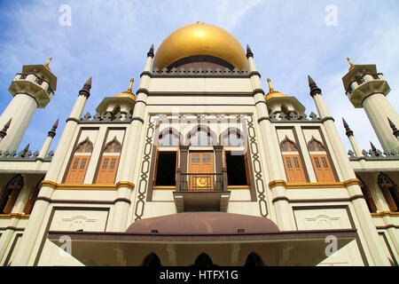 Singapour, quartier arabe, la Mosquée Sultan, Banque D'Images