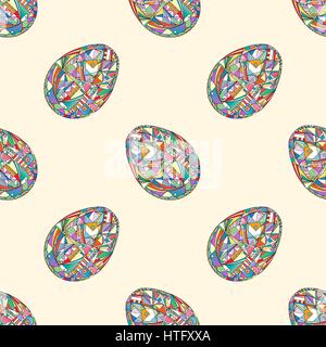 Oeufs de Pâques modèle homogène. Abstract background vector vacances. Illustration de Vecteur