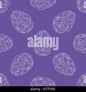 Oeufs de Pâques modèle homogène. Abstract background vector vacances. Illustration de Vecteur