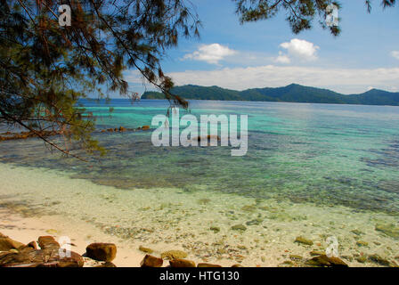 Parc National de Tunku Abdul Rahman Malaisie, Plage, île, Kota Kinabalu Banque D'Images