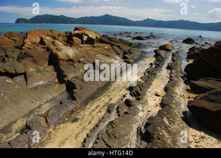 Parc National de Tunku Abdul Rahman Malaisie, Plage, île, Kota Kinabalu Banque D'Images