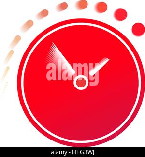 Le temps passe vite sur l'horloge. L'icône EPS8 Illustration de Vecteur