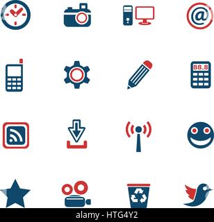 Médias sociaux web icons pour la conception d'interface utilisateur Illustration de Vecteur