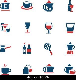 Ustensiles pour boissons web icons pour la conception d'interface utilisateur Illustration de Vecteur
